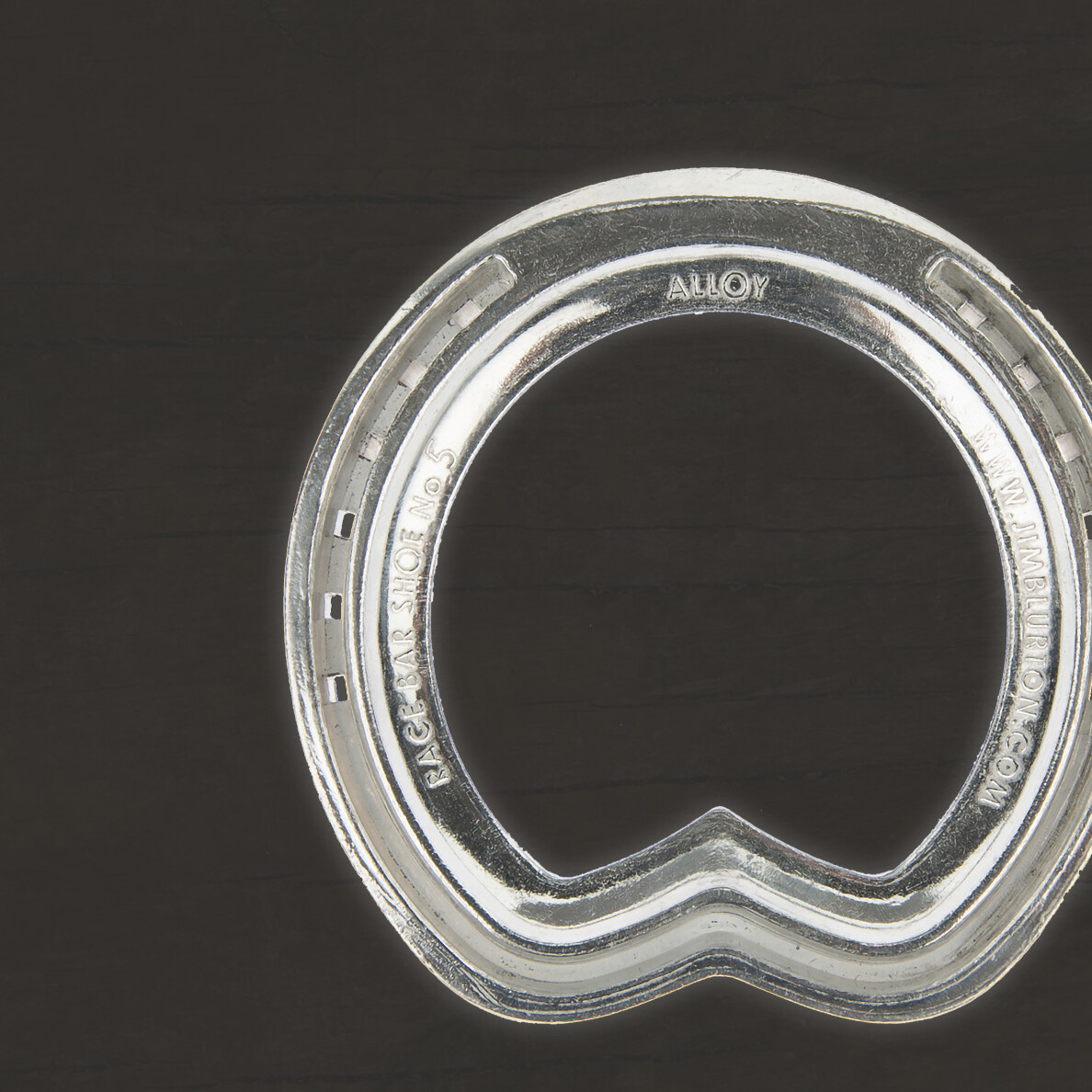 Jim Blurton Aluminium Race Bar Front Shoe - Side Clipped, visit the shop to buy online, horseshoes, farrier tools & accessories distributed worldwide.